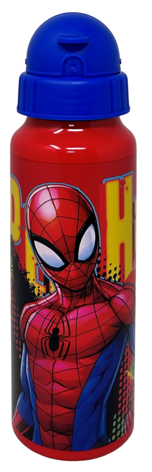 Borraccia in Alluminio con Cannuccia Spiderman MARVEL Bottiglia per Bambini 550 Ml - M09510mc/b