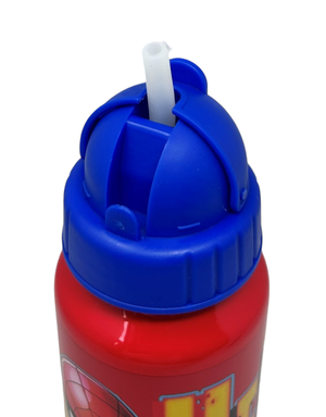 Borraccia in Alluminio con Cannuccia Spiderman MARVEL Bottiglia per Bambini 550 Ml - M09510mc/b