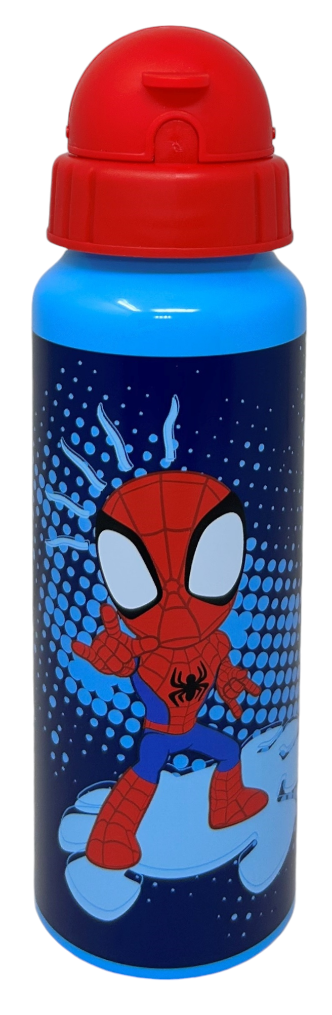 Borraccia in Alluminio con Cannuccia Spidey MARVEL Bottiglia per Bambini 550 Ml - M09509mc/r