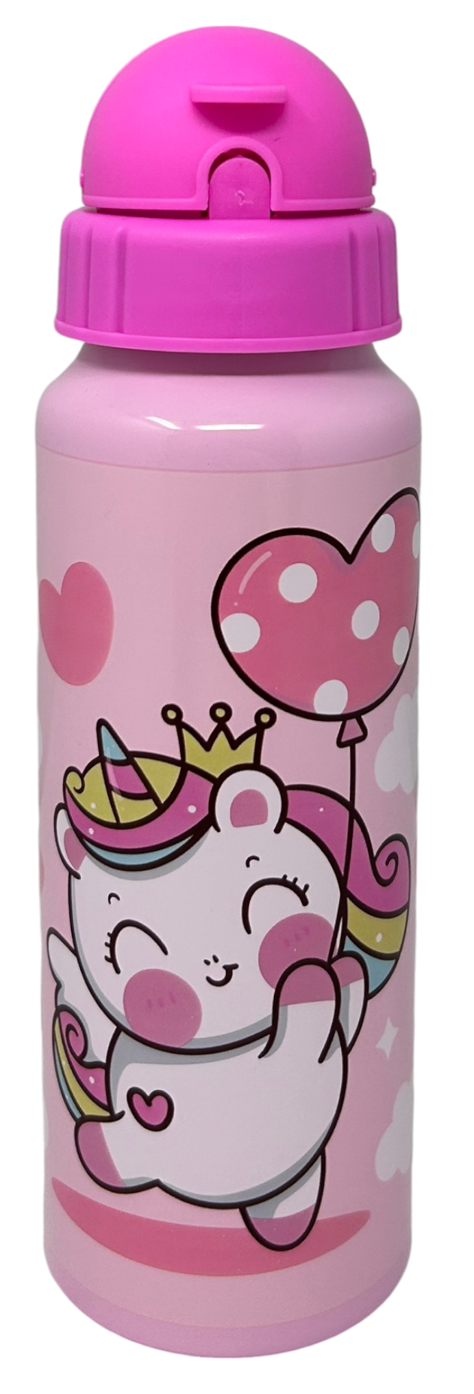Borraccia in Alluminio con Cannuccia Unicorno Bottiglia per Bambini 550 Ml - X09516mc/r