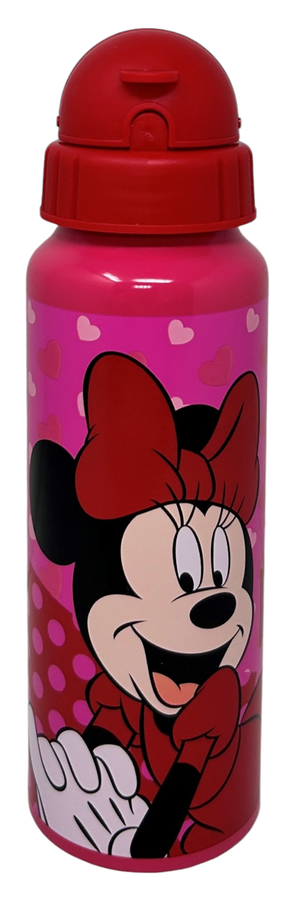 Borraccia in Alluminio con Cannuccia Minnie DISNEY Bottiglia per Bambini 550 Ml - D09505mc/r