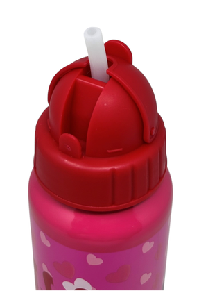 Borraccia in Alluminio con Cannuccia Minnie DISNEY Bottiglia per Bambini 550 Ml - D09505mc/r
