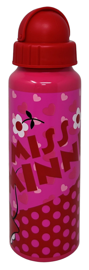 Borraccia in Alluminio con Cannuccia Minnie DISNEY Bottiglia per Bambini 550 Ml - D09505mc/r