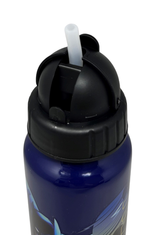 Borraccia in Alluminio con Cannuccia Batman Bottiglia per Bambini 550 Ml - L09513mc/n
