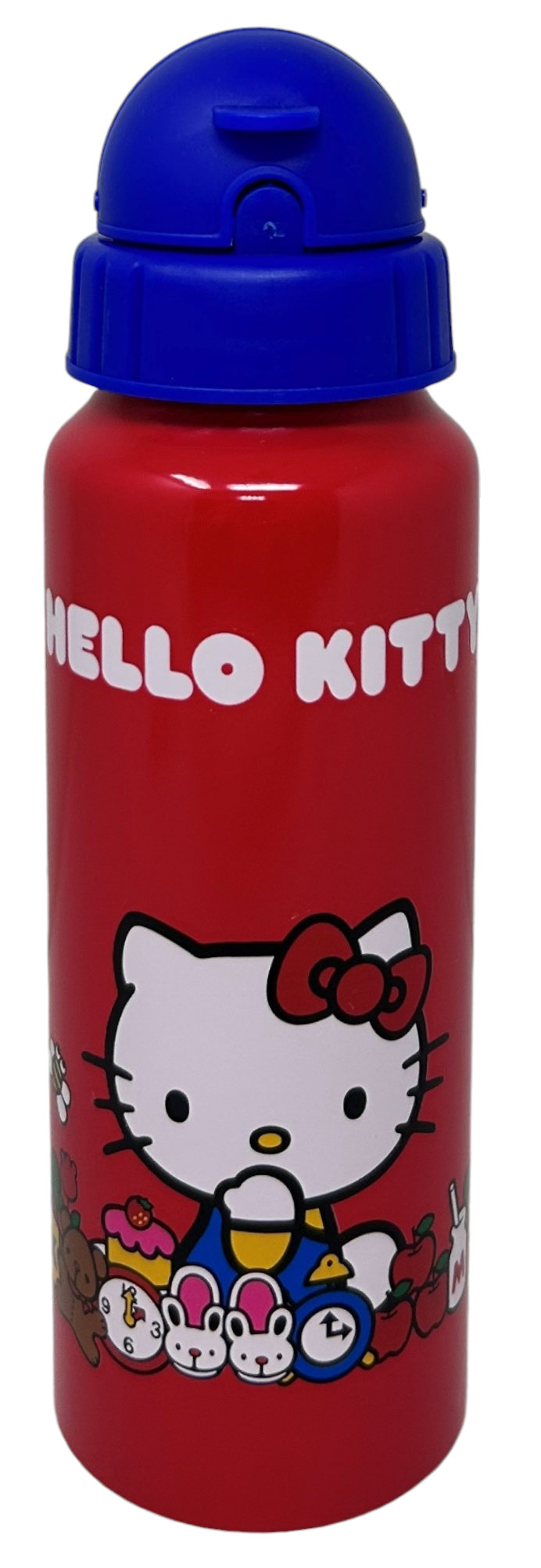 Borraccia in Alluminio con Cannuccia Hello Kitty Bottiglia per Bambini 550 Ml - H09501mc/b