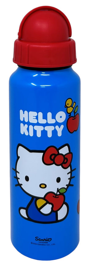 Borraccia in Alluminio con Cannuccia Hello Kitty Bottiglia per Bambini 550 Ml - H09501mc/r