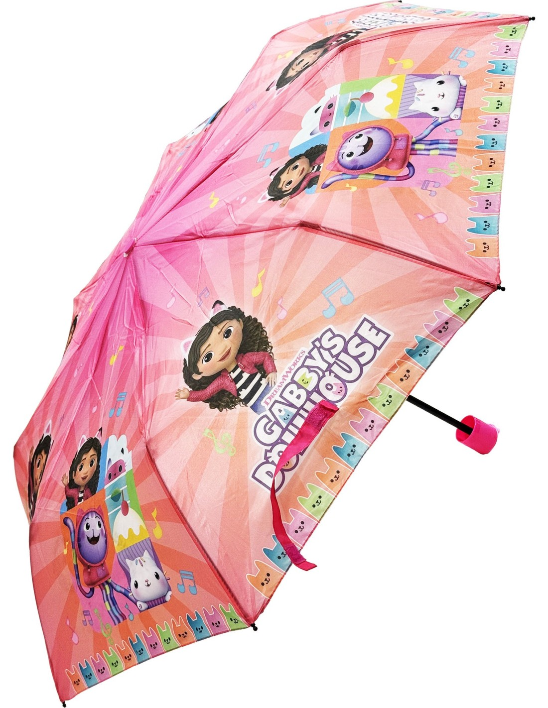 Ombrello Pieghevole Gabby's Dollhouse Accessorio per la Pioggia Bambini - O07593mc
