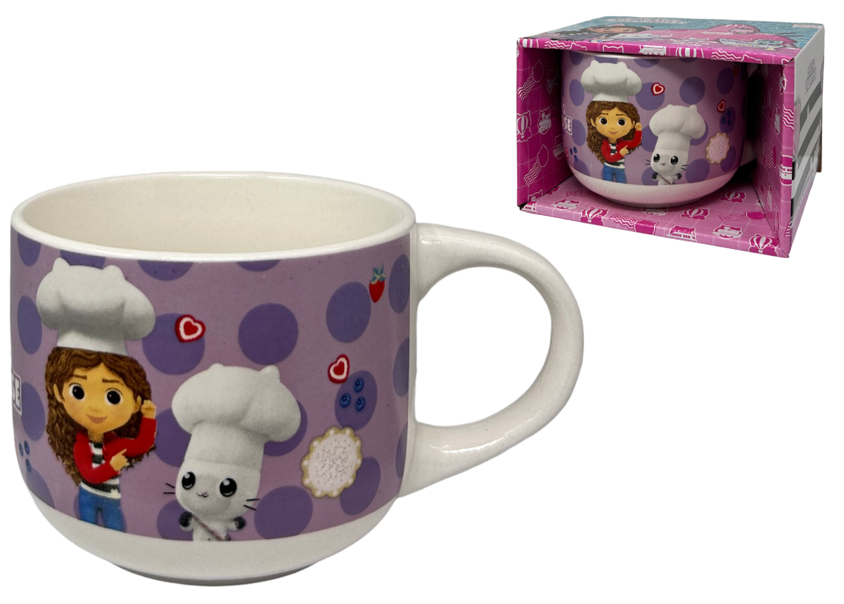Tazza Larga Jumbo Gabby's Dollhouse in Ceramica 380 Ml Confezione Regalo -  O06592mc