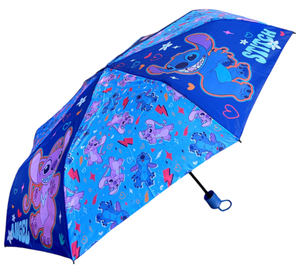 Ombrello Pieghevole Stitch Angel DISNEY Accessorio per la Pioggia Bambini - D08897mc