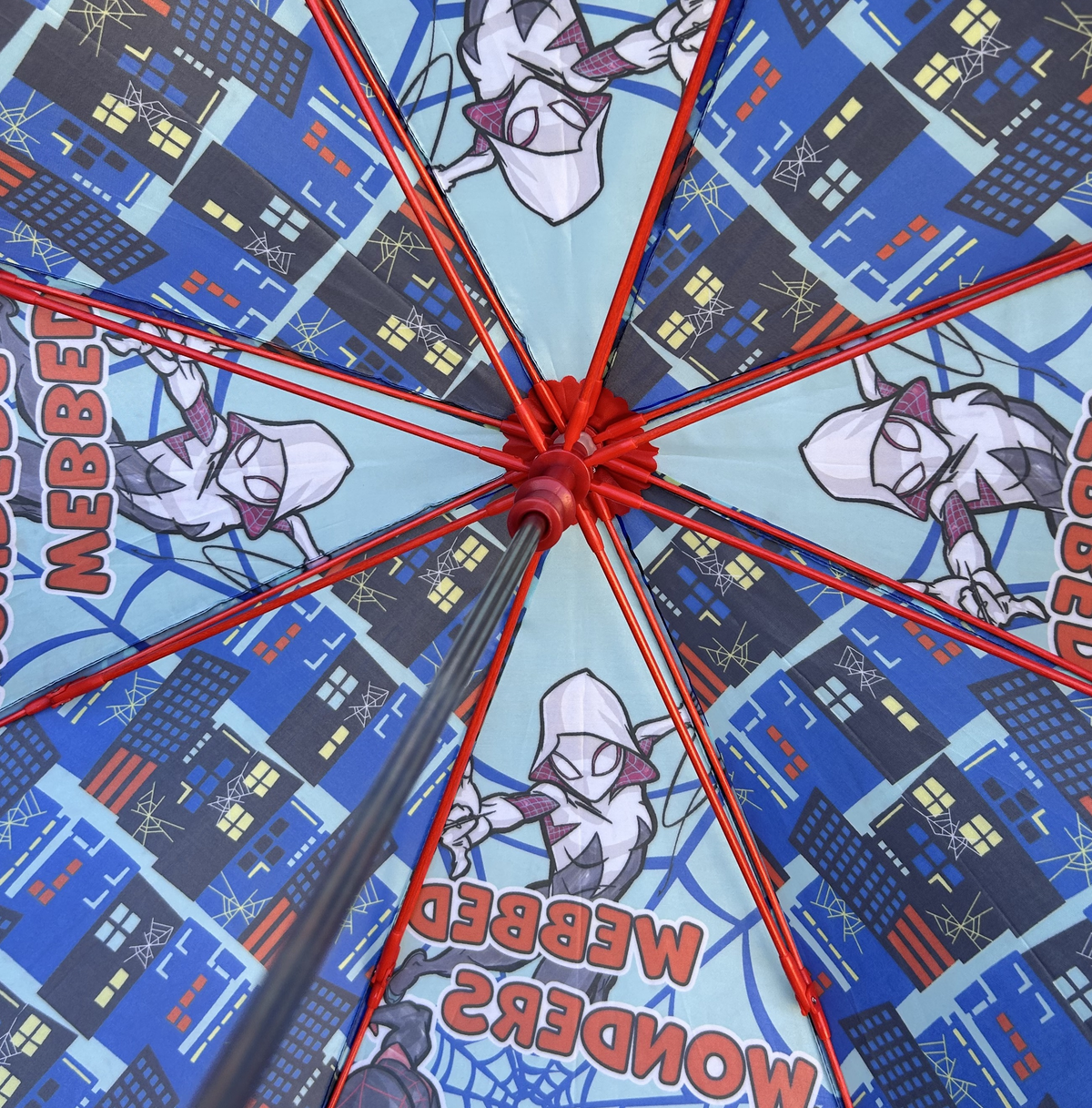 Ombrello Spiderman MARVEL Accessorio per la Pioggia Bambino con Apertura Manuale - M08905mc