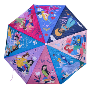 Ombrello Pieghevole Principesse DISNEY Accessorio per la Pioggia Bambino - D08890mc