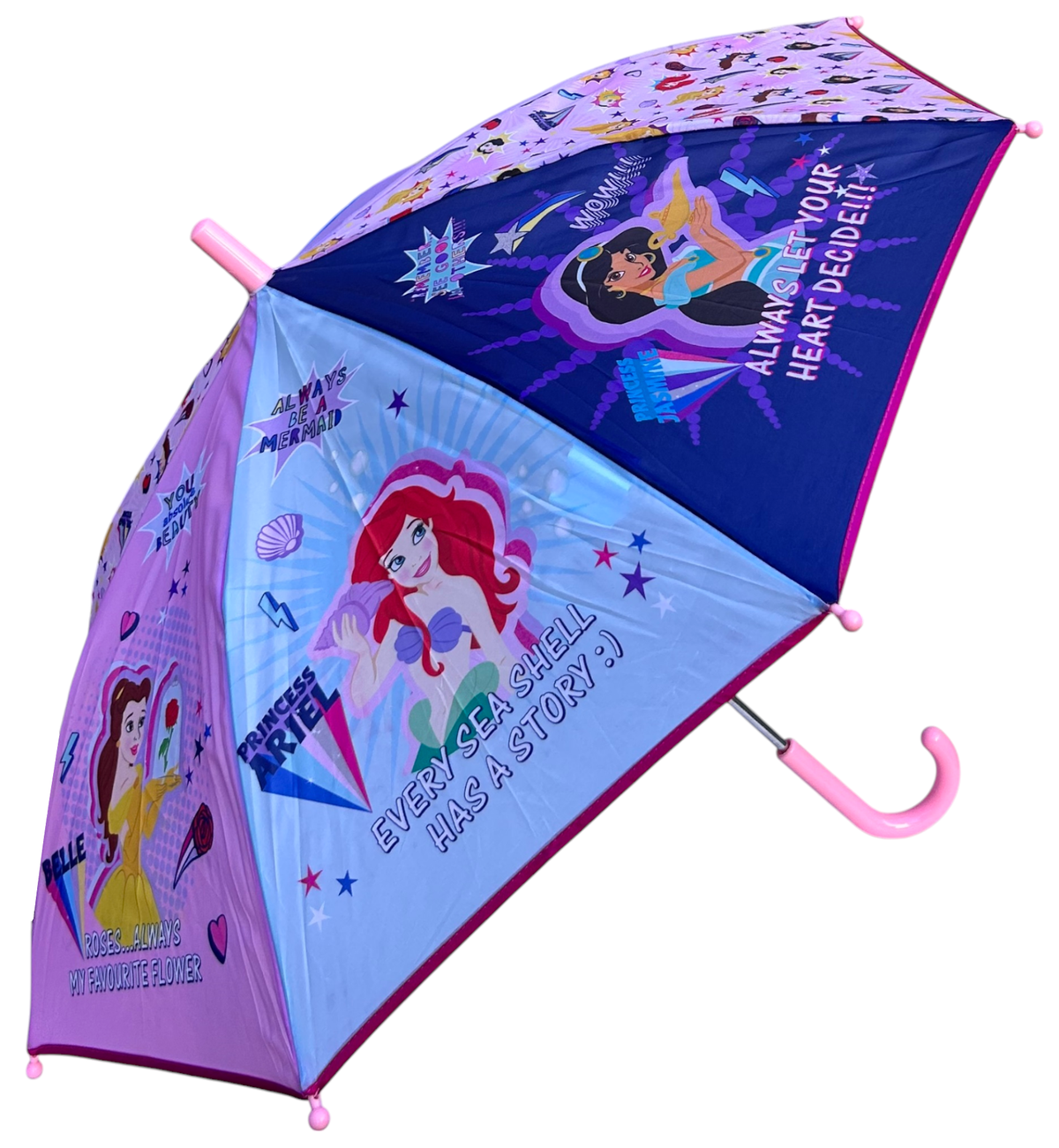 Ombrello Principesse DISNEY Accessorio per la Pioggia Bambino con Apertura Manuale - D08891mc