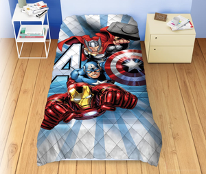 Trapuntino Doubleface Avengers MARVEL Coperta Copriletto Trapuntato 100 Gsm Letto Singolo 170x250 CM - Ave1761