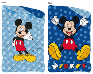 Trapuntino Doubleface Topolino DISNEY Coperta Copriletto Trapuntato 100 Gsm Letto Singolo 170x250 CM - Mic1769
