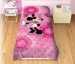 Trapuntino Doubleface Minnie DISNEY Coperta Copriletto Trapuntato 100 Gsm Letto Singolo 170x250 CM - Min1770