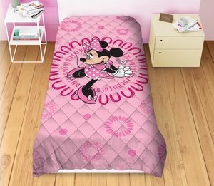 Trapuntino Doubleface Minnie DISNEY Coperta Copriletto Trapuntato 100 Gsm Letto Singolo 170x250 CM - Min1770