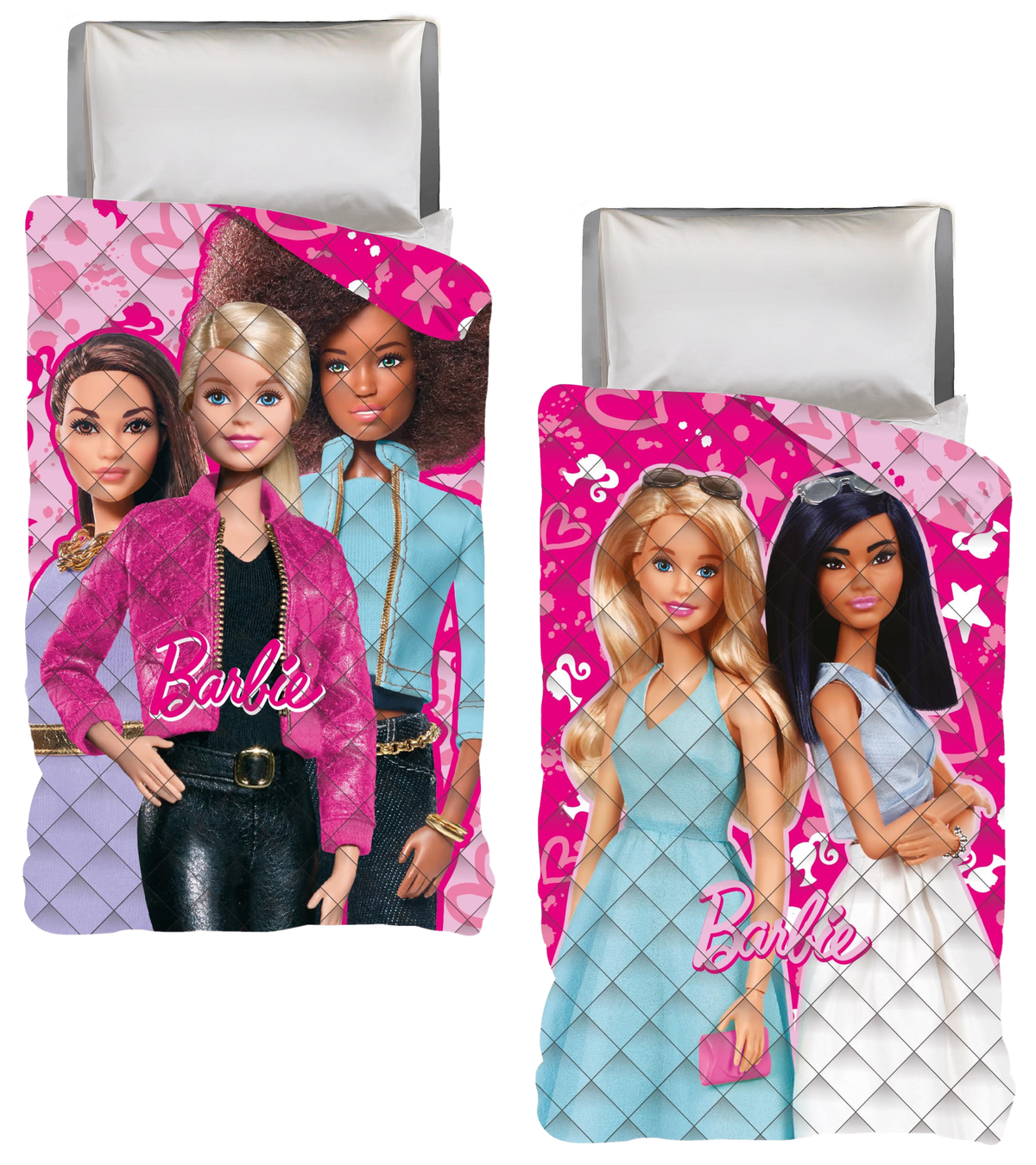 Trapunta Double Face Barbie Coperta Piumone Invernale 350 Gsm Letto Singolo 170x260 CM - Bar1495