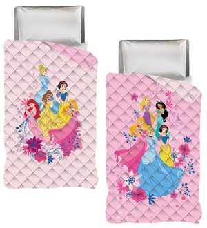 Trapuntino Doubleface Principesse DISNEY Coperta Copriletto Trapuntato 100 Gsm Letto Singolo 170x250 CM - Pri1771