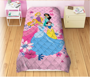 Trapuntino Doubleface Principesse DISNEY Coperta Copriletto Trapuntato 100 Gsm Letto Singolo 170x250 CM - Pri1771