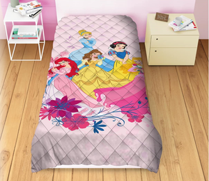 Trapuntino Doubleface Principesse DISNEY Coperta Copriletto Trapuntato 100 Gsm Letto Singolo 170x250 CM - Pri1771