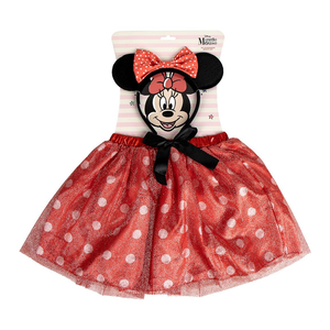 Set Travestimento Minnie DISNEY 2 Pezzi Gonna in Tulle Cerchietto con Orecchie Bambina - 3047