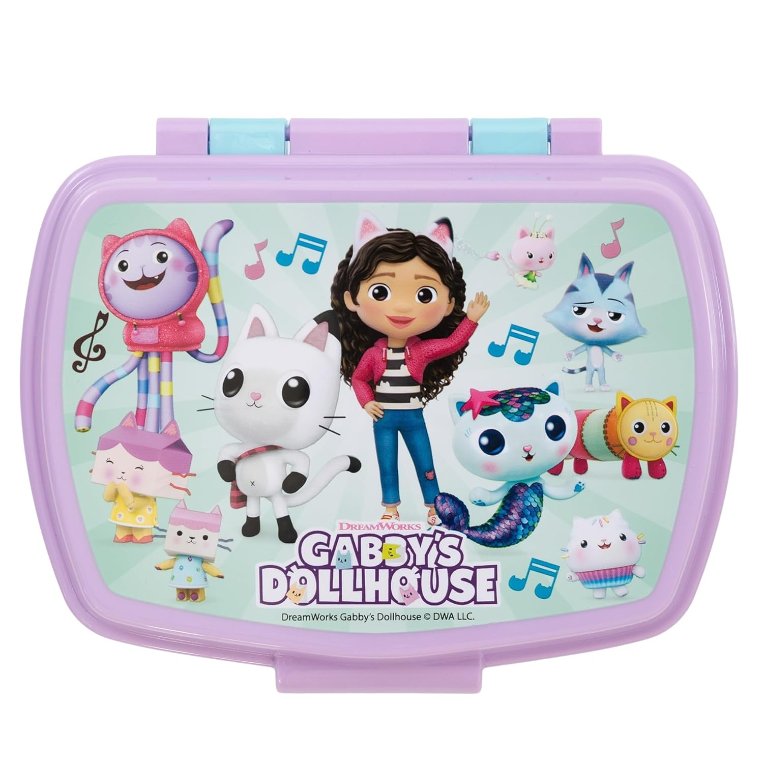 Portamerenda Gabby's Dollhouse in Plastica Contenitore Pranzo Merenda Tempo Libero - P31274