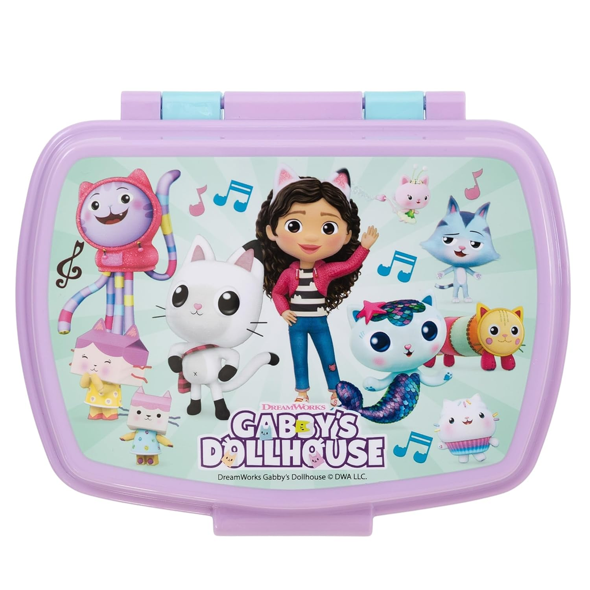 Portamerenda Gabby's Dollhouse in Plastica Contenitore Pranzo Merenda Tempo Libero - P31274
