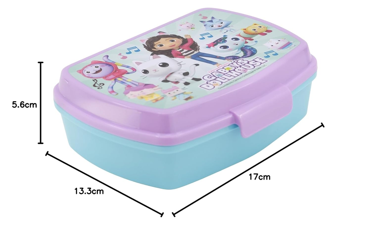 Portamerenda Gabby's Dollhouse in Plastica Contenitore Pranzo Merenda Tempo Libero - P31274