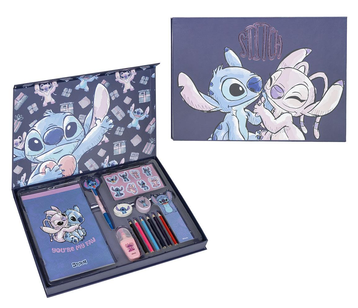 Set Cancelleria Stitch e Angel Valigetta DISNEY per Disegnare Colorare Scrivere - 0883