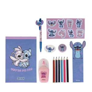 Set Cancelleria Stitch e Angel Valigetta DISNEY per Disegnare Colorare Scrivere - 0883
