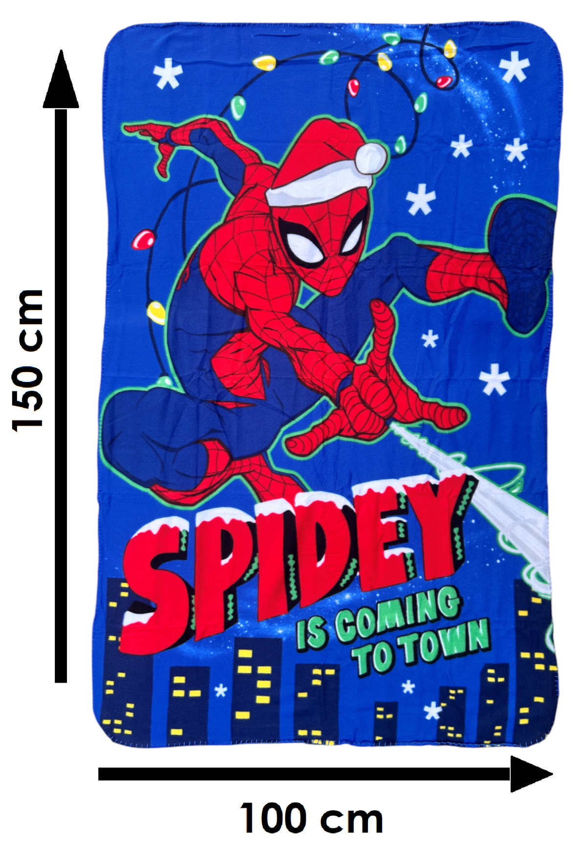 Plaid in Pile Spiderman MARVEL Coperta Natale in Morbido Poliestere 100 X 150 CM 210 Gsm - Spm-1437