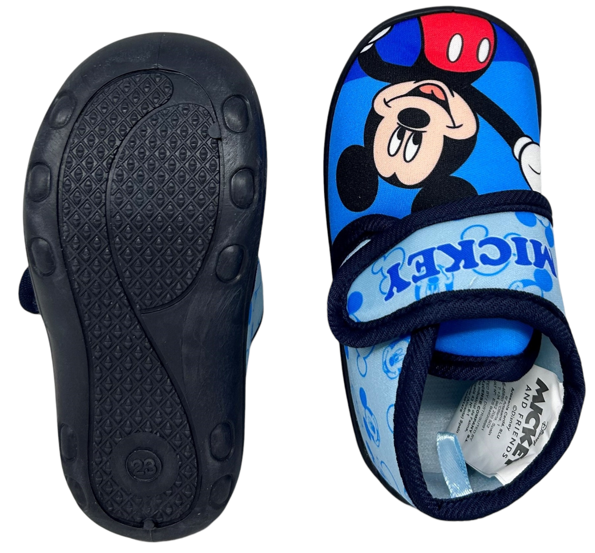 Pantofole Invernali Topolino DISNEY Scarpetta Stivaletto con Suola Antiscivolo Chiusura a Strappo - Mic24-4281