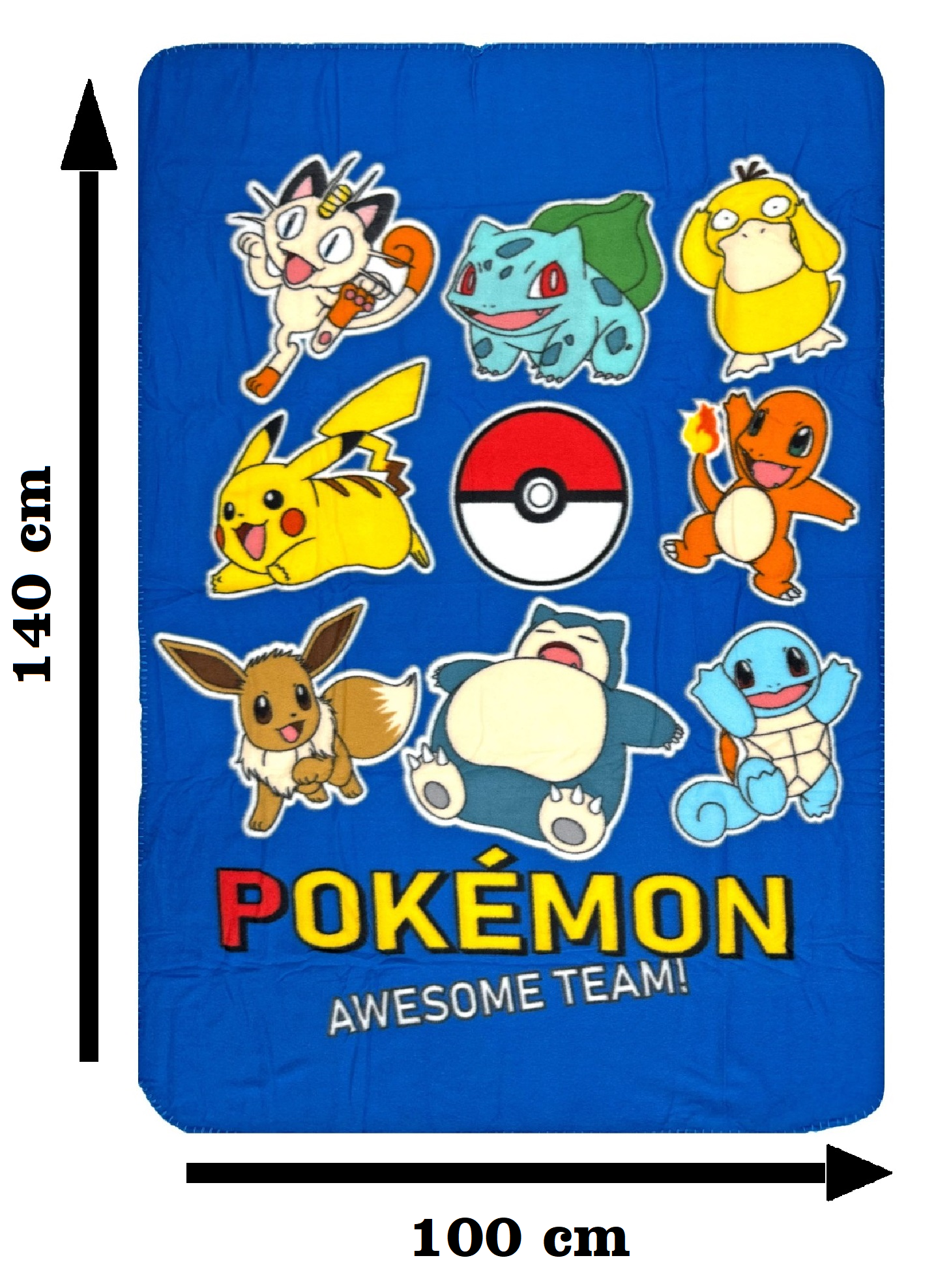 Plaid Pokémon Pikachu Coperta in Pile in Morbido Poliestere 100x140 CM -  Pok23-024
