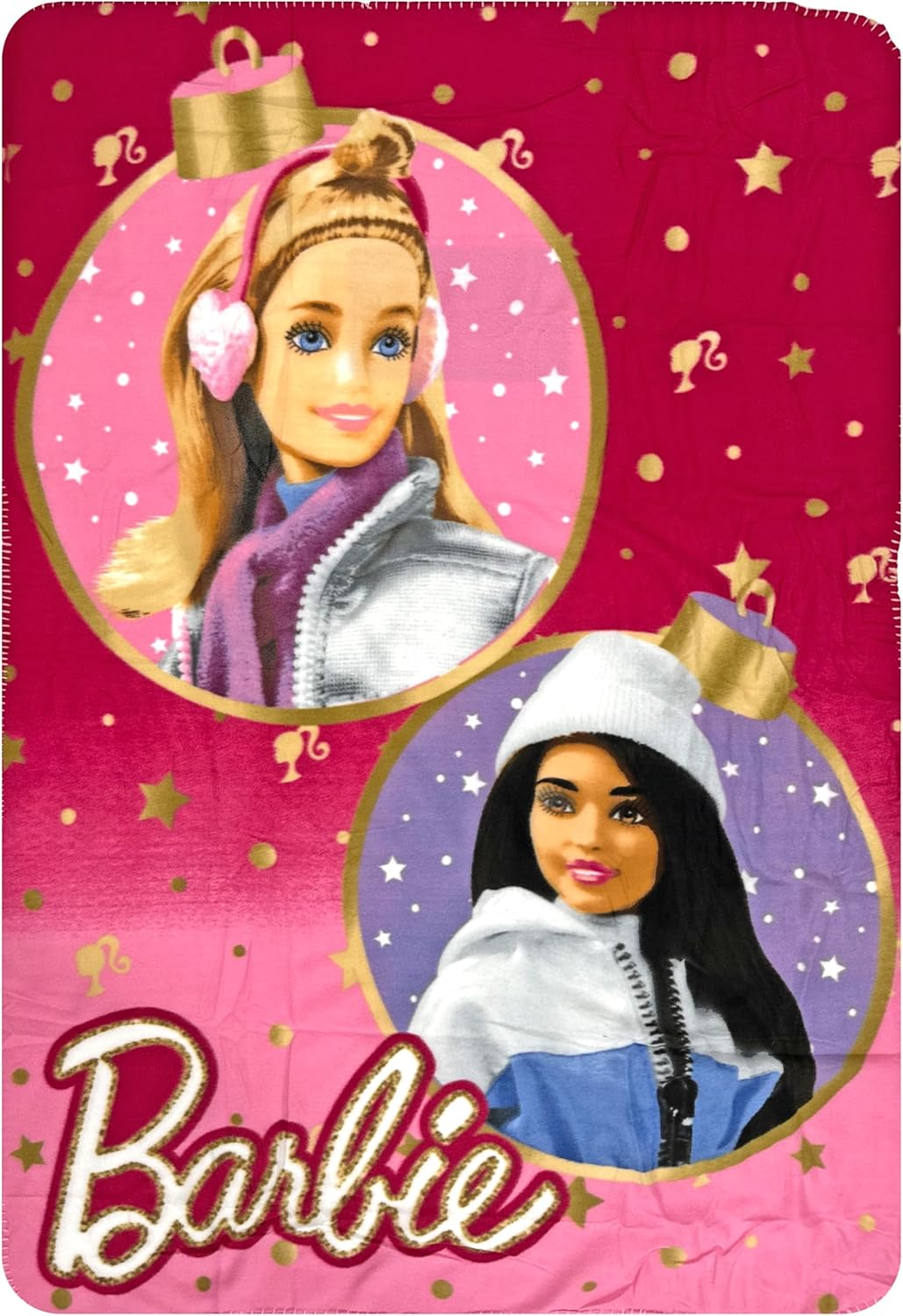 Plaid Natale Barbie Mattel Coperta in Pile in Morbido Poliestere 100x140 CM -  Bar24-4178