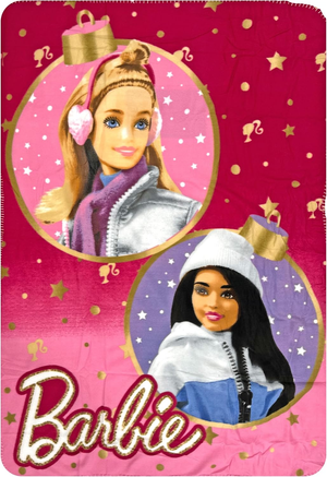 Plaid Natale Barbie Mattel Coperta in Pile in Morbido Poliestere 100x140 CM -  Bar24-4178