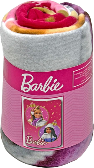 Plaid Natale Barbie Mattel Coperta in Pile in Morbido Poliestere 100x140 CM -  Bar24-4178