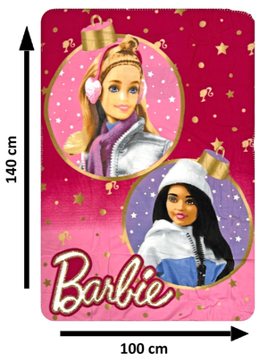 Plaid Natale Barbie Mattel Coperta in Pile in Morbido Poliestere 100x140 CM -  Bar24-4178