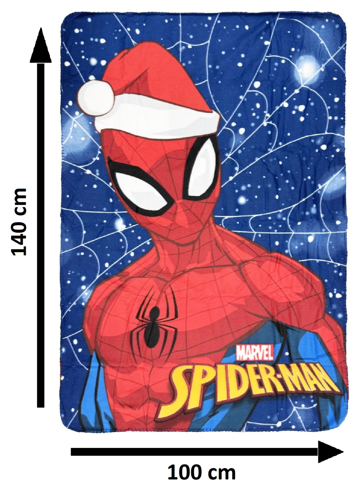Plaid Natale Spiderman MARVEL Coperta in Pile in Morbido Poliestere 100x140 CM -  Spi24-4304