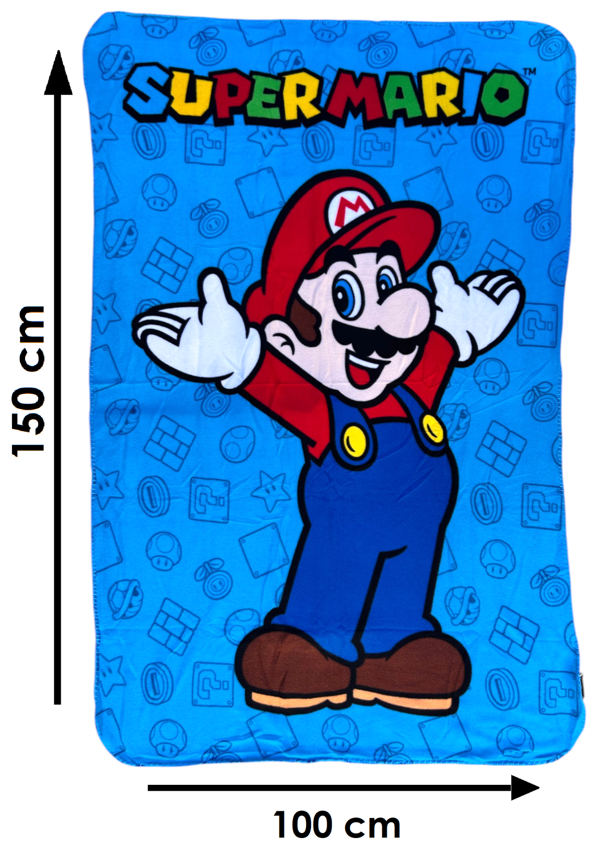 Plaid in Pile Super Mario Coperta in Morbido Poliestere 100x150 CM 210 Gsm - Sma-1613