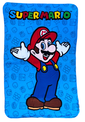 Plaid in Pile Super Mario Coperta in Morbido Poliestere 100x150 CM 210 Gsm - Sma-1613