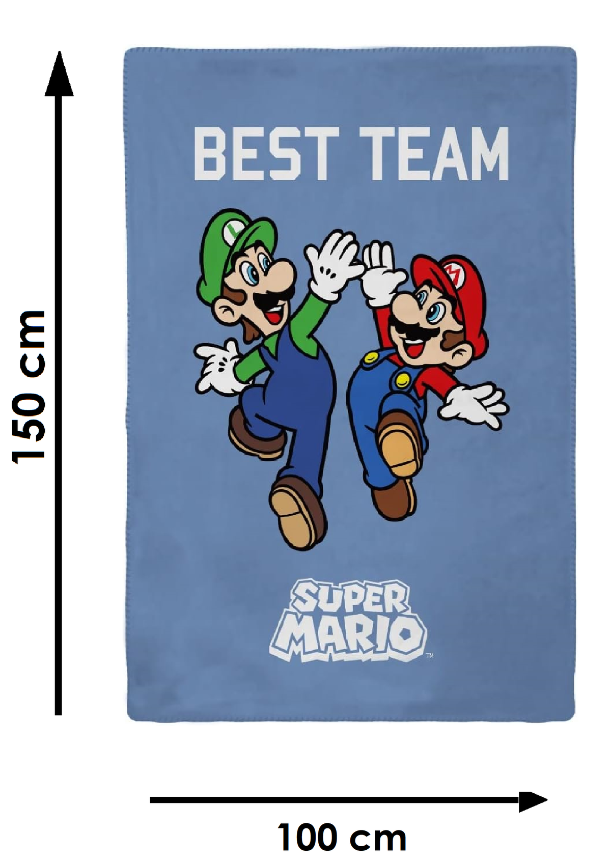 Plaid in Pile Super Mario e Luigi Coperta in Morbido Poliestere 100x150 CM 210 Gsm - Sma-1612