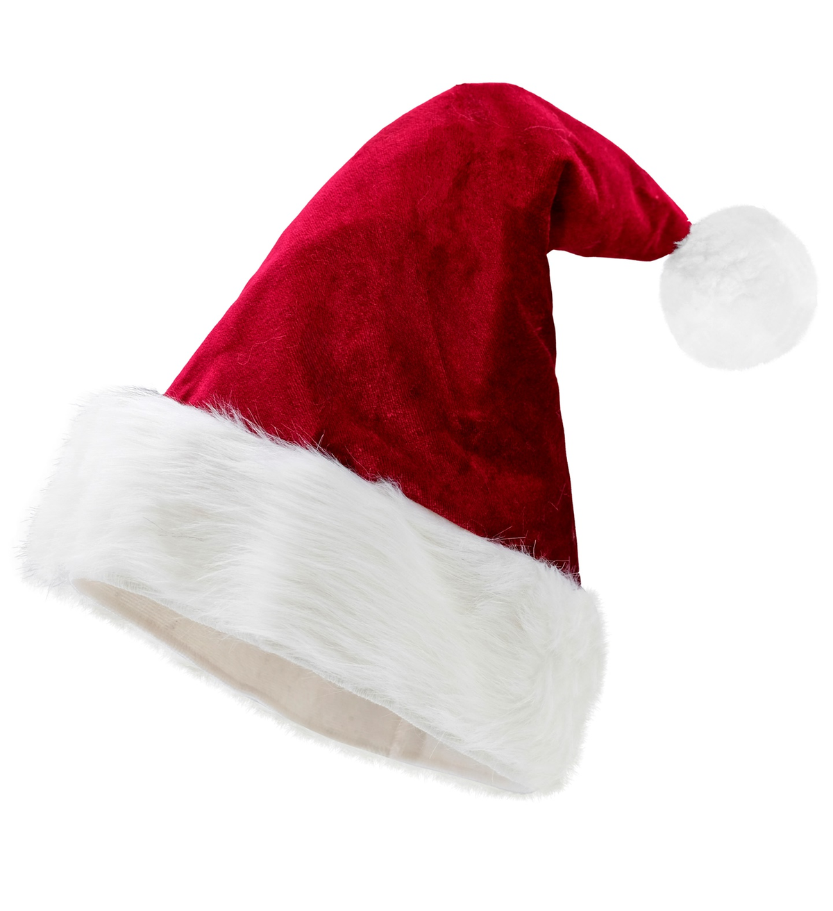 Cappello Babbo Natale in Peluche Accessori Natalizi Adulto - 19291