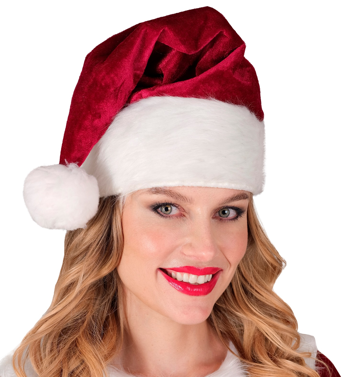 Cappello Babbo Natale in Peluche Accessori Natalizi Adulto - 19291
