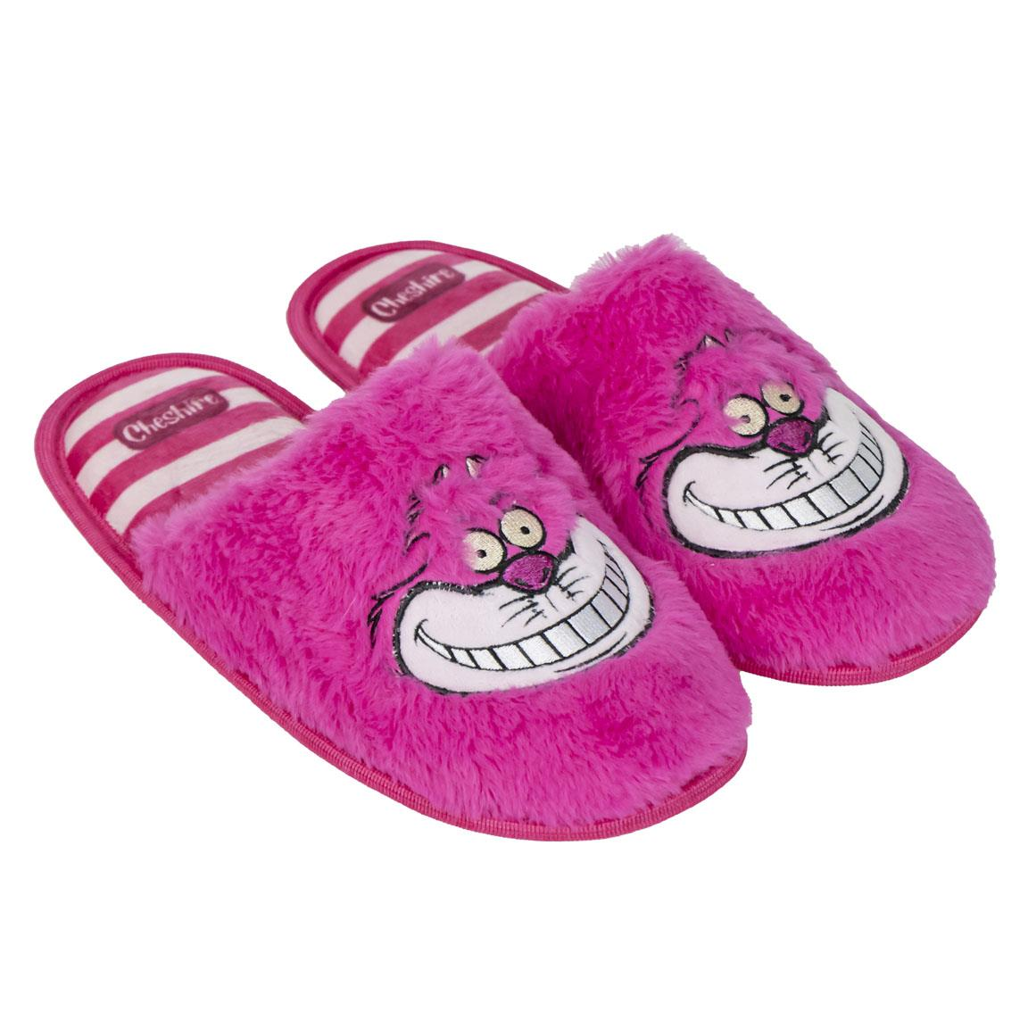 Pantofole Invernali Stregatto Alice in Wonderland Ciabatte a Punta Chiusa Antiscivolo - 6635