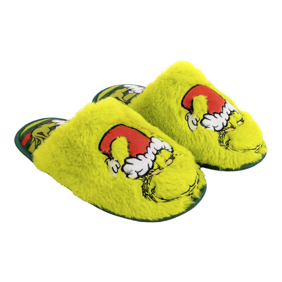 Pantofole Invernali il Grinch Ciabatte a Punta Chiusa Antiscivolo - 6715