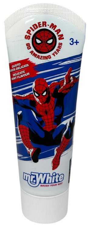 Set Accessori Cura Igiene Orale Spiderman MARVEL 4 Pezzi Spazzolino Elettrico per Bambini
