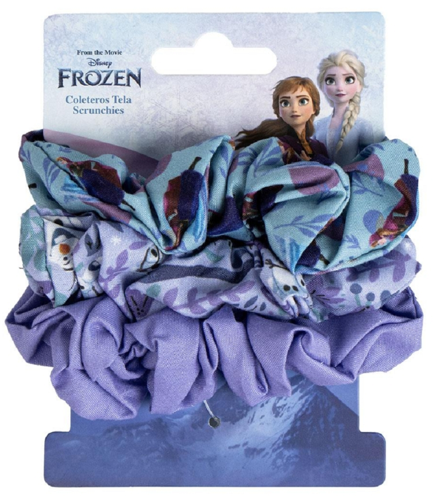Scrunchies Frozen DISNEY Set 3 Pezzi Elastici Morbidi per Capelli- 3078
