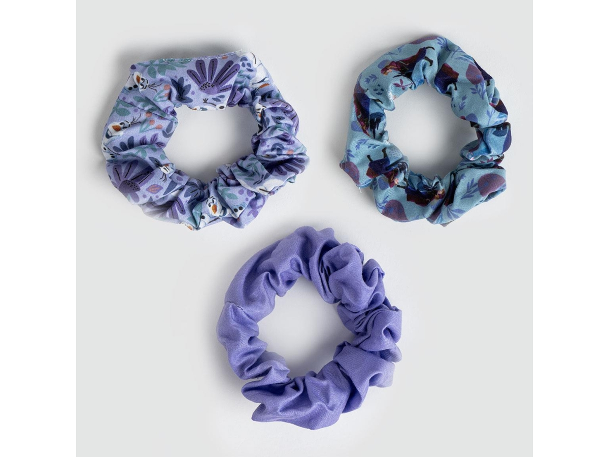 Scrunchies Frozen DISNEY Set 3 Pezzi Elastici Morbidi per Capelli- 3078