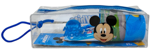 Set Accessori Cura Igiene Orale Topolino DISNEY 4 Pezzi con Pochette