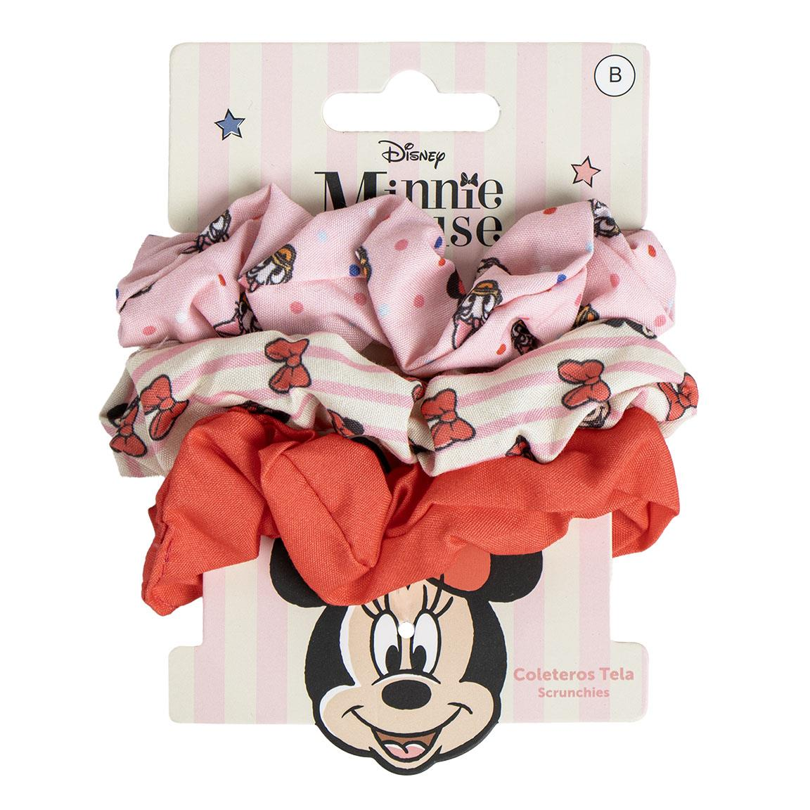 Scrunchies Minnie e Paperina DISNEY Set 3 Pezzi Elastici Morbidi per Capelli- 3080